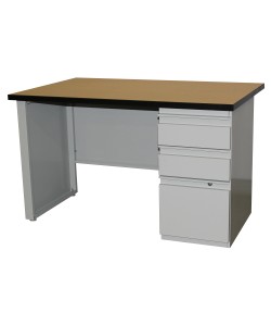 Two Drawer Desk with File Drawer